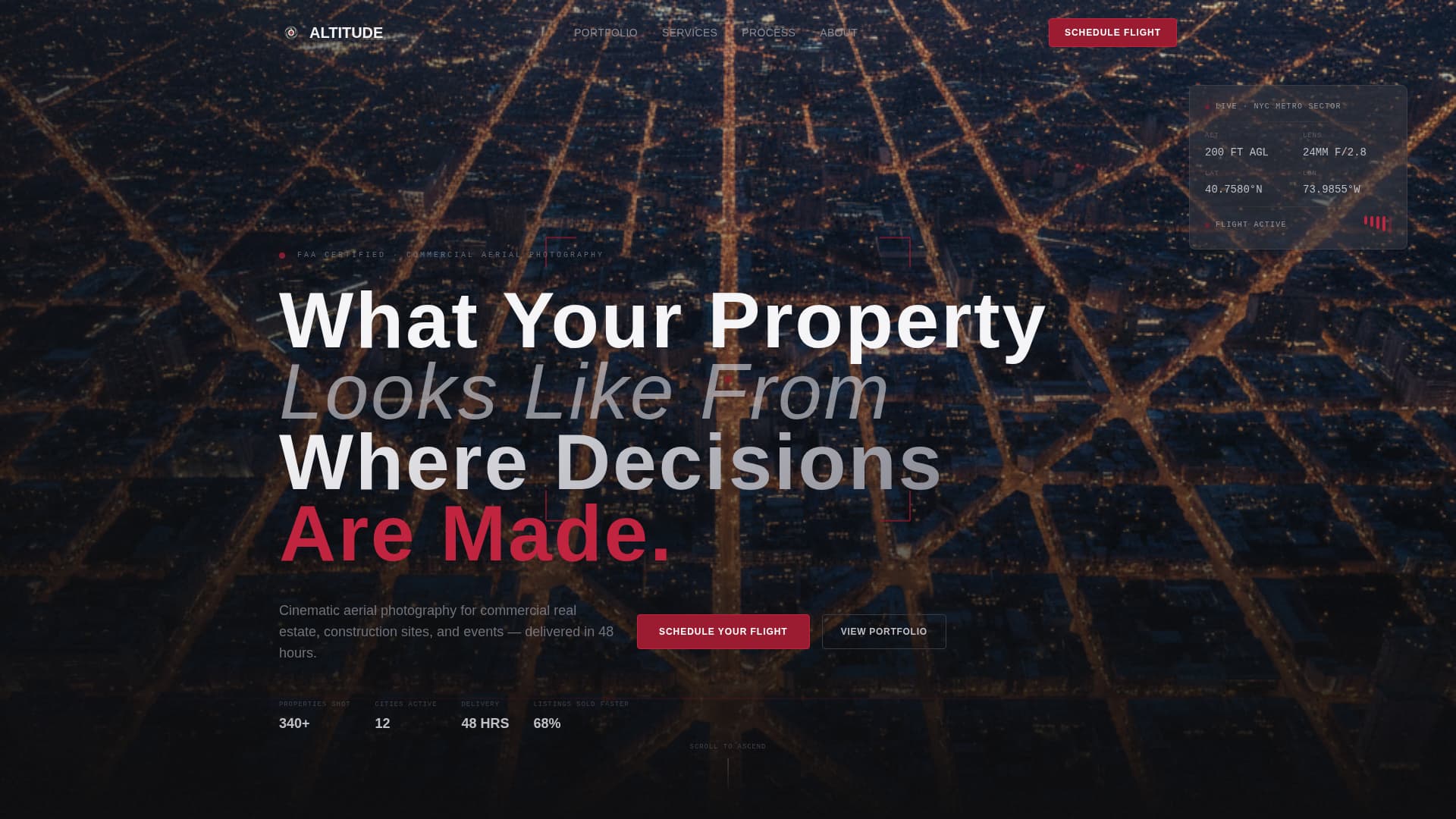 Altitude - Cinematic Aerial Landing Page Template