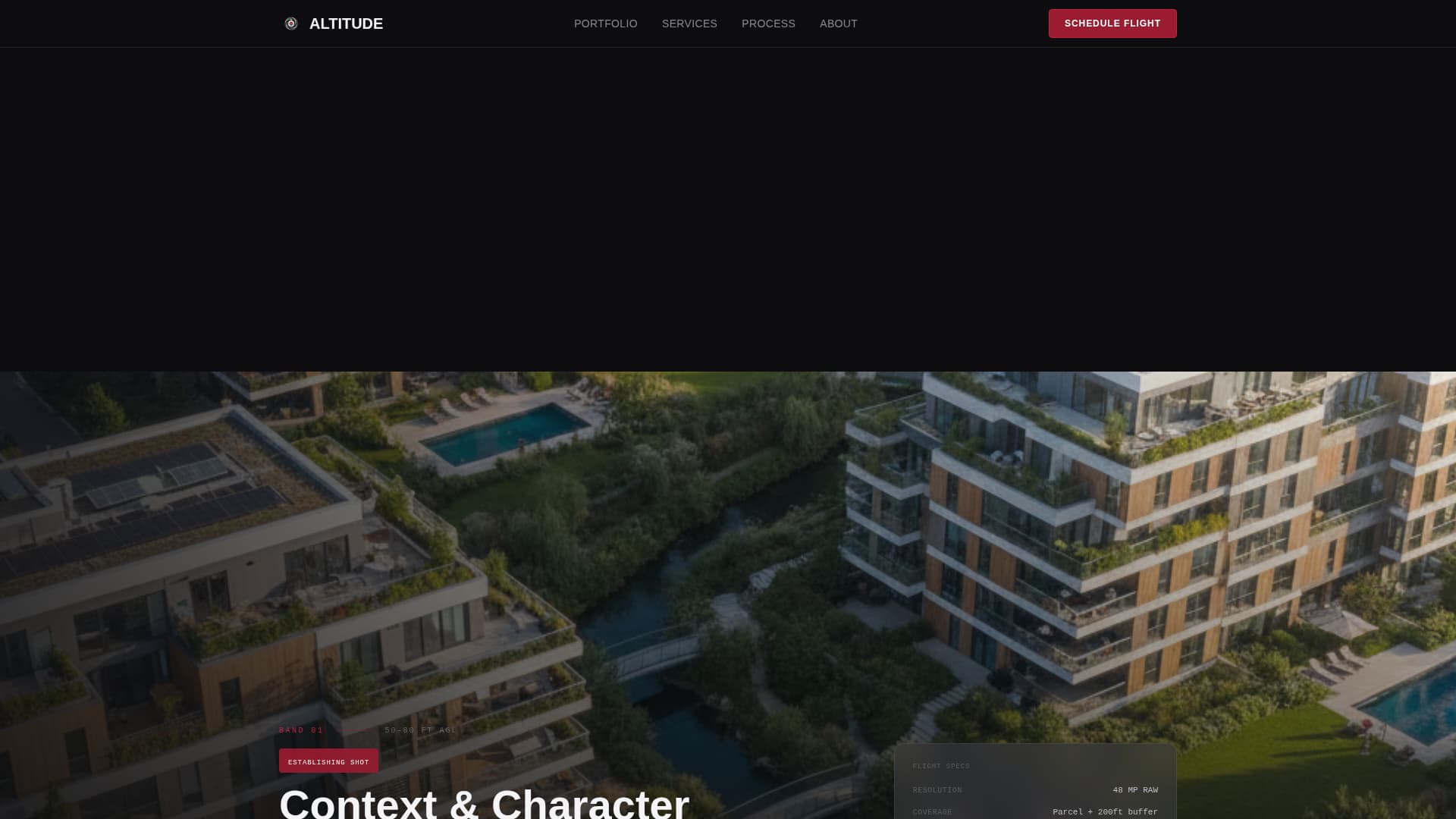 Altitude - Cinematic Aerial Landing Page Template