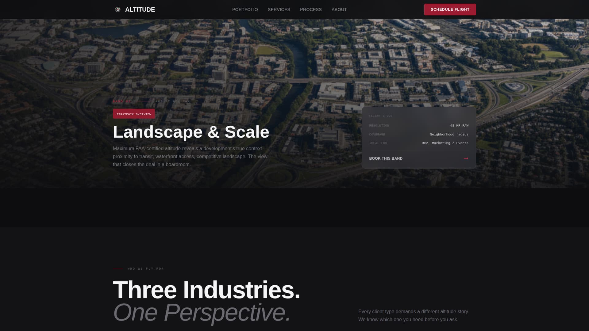 Altitude - Cinematic Aerial Landing Page Template