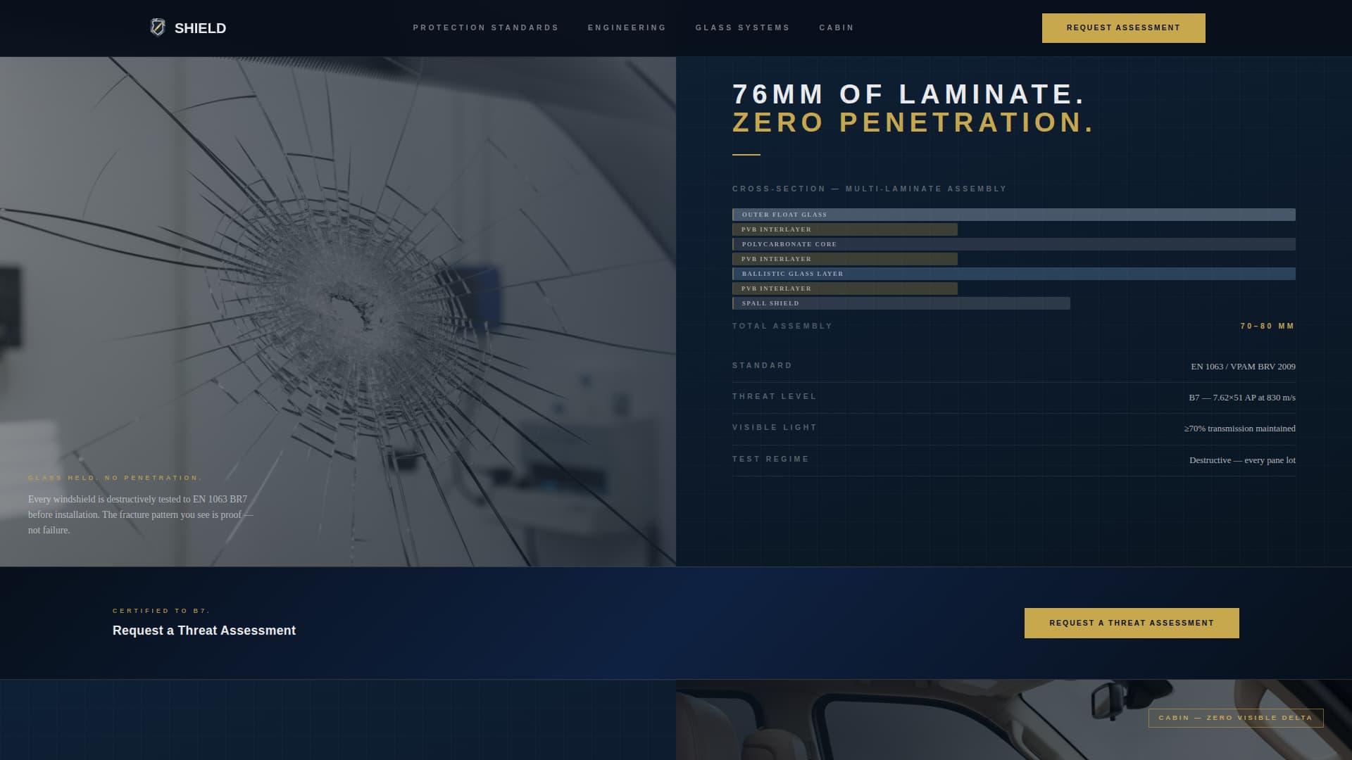 Shield - Precision Armored Vehicle Landing Page Template