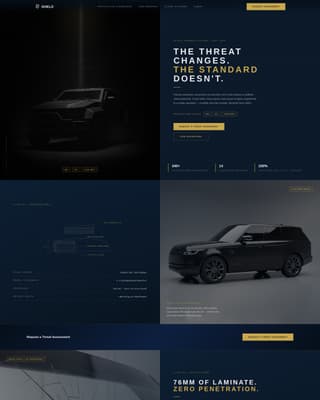 Shield - Precision Armored Vehicle Landing Page Template