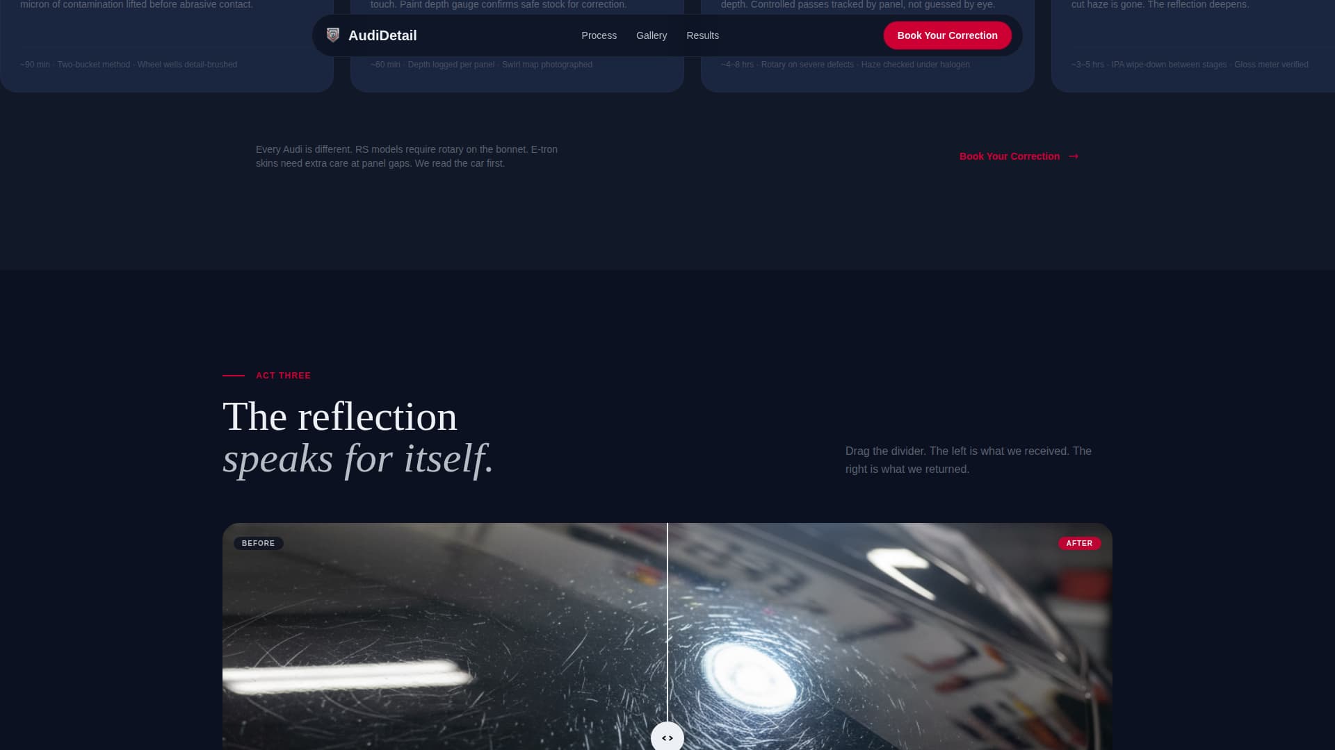 Quattro - Precision Detailing Landing Page Template