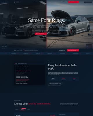 Boost - High Performance Audi Landing Page Template