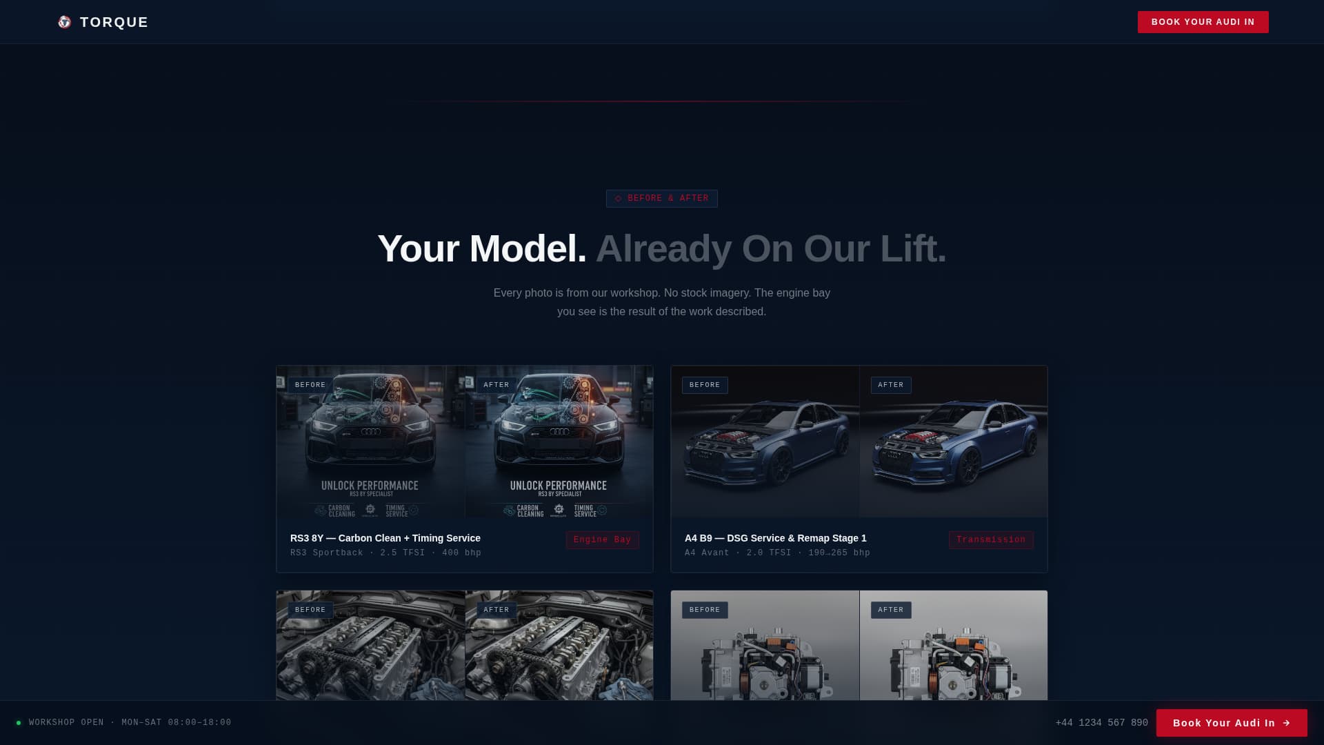 Torque - Precision Audi Landing Page Template