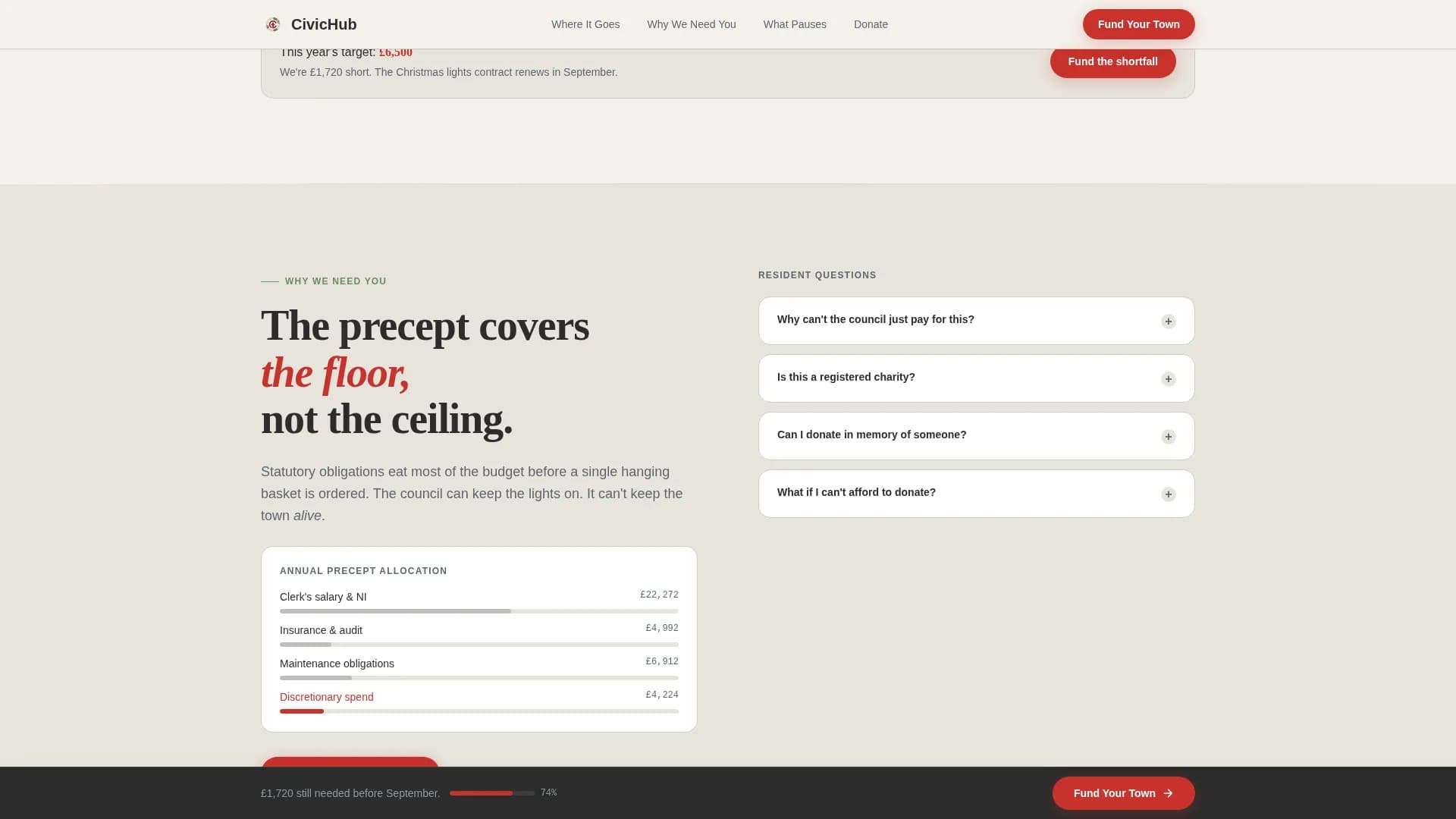 Unite — Community Civic Landing Page Template