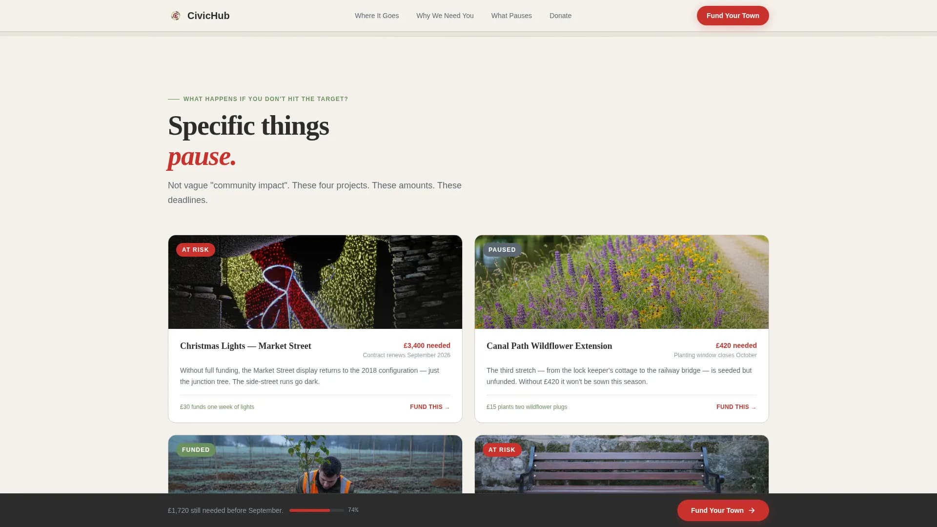 Unite — Community Civic Landing Page Template