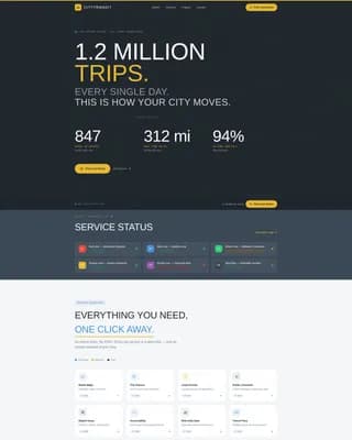 Flow — Municipal Transportation Landing Page Template