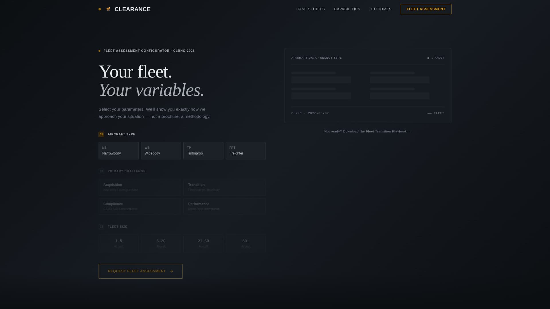 Clearance - Precision Aviation Landing Page Template