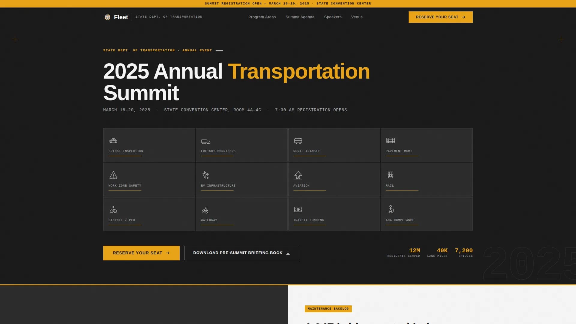 Connect — Infrastructure Transportation Landing Page Template