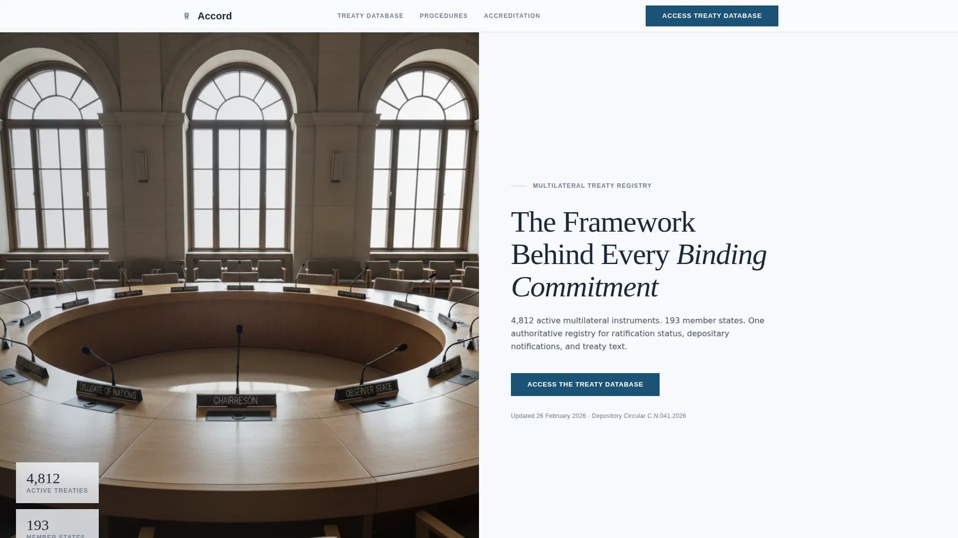 Bridge — Treaty Organization Landing Page Template