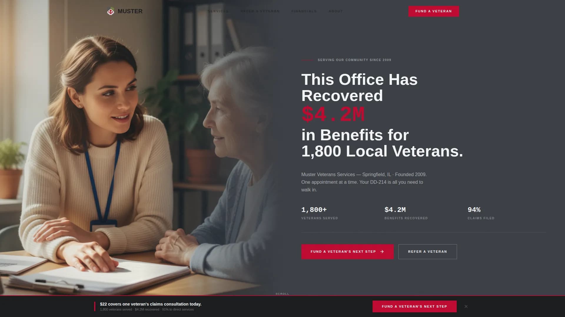 Veterans Services Government Professional Website Template