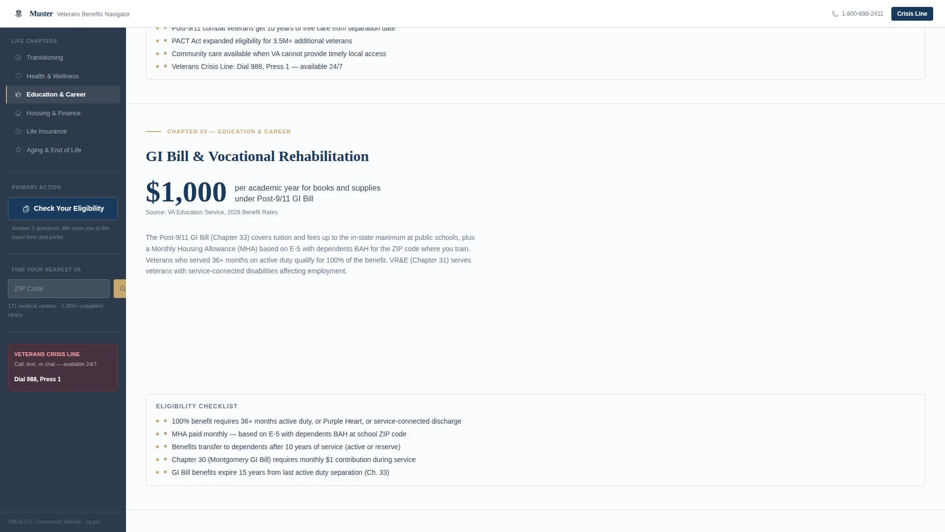 Elevate — Veterans Services Landing Page Template