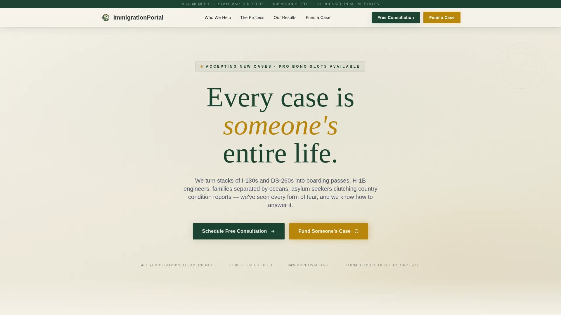 Navigate — Immigration Law Landing Page Template