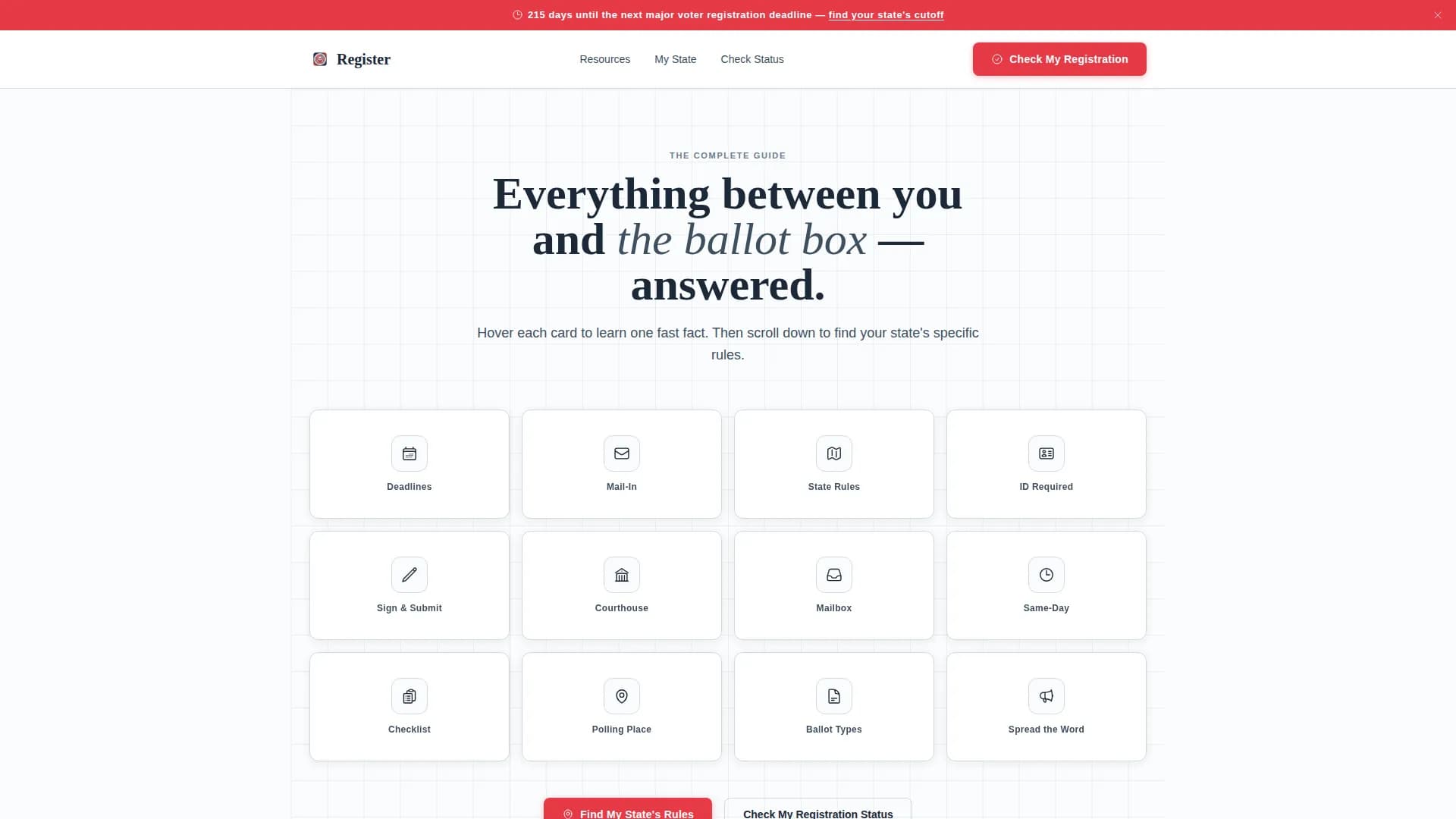 Enable — Voter Registration Landing Page Template