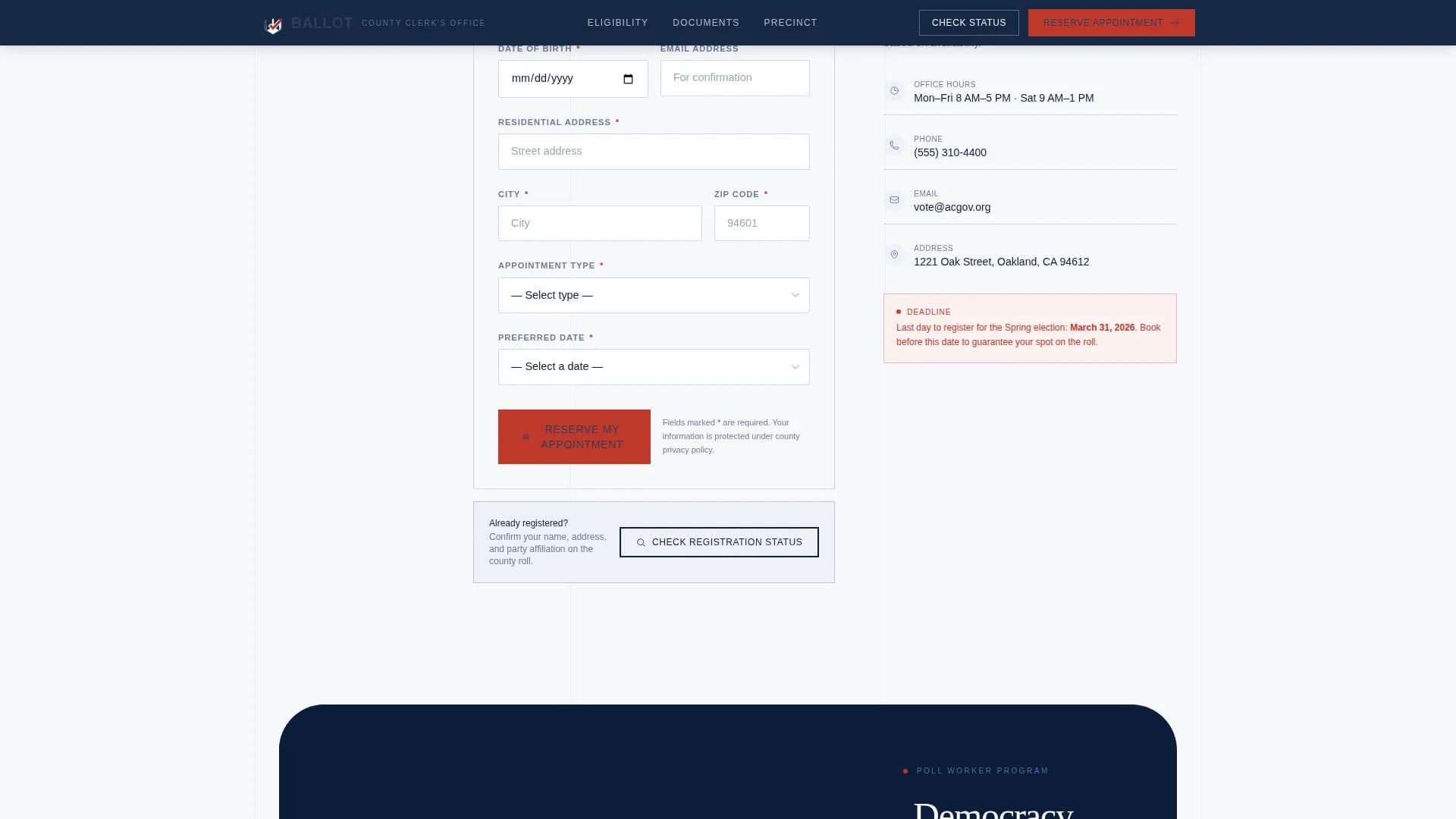 Empower — Civic Voting Landing Page Template