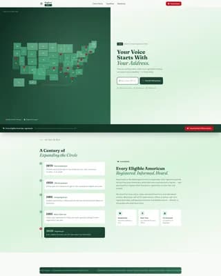 Voter Registration Government Reviews Website Template