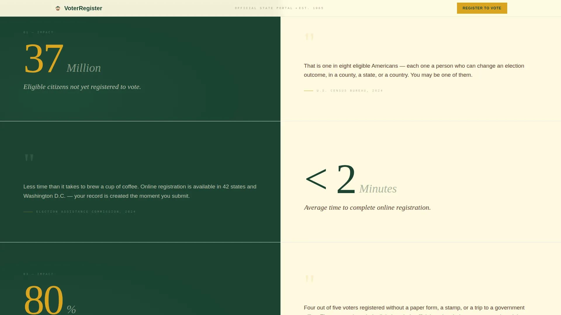 Enroll — Civic Voter Registration Landing Page Template