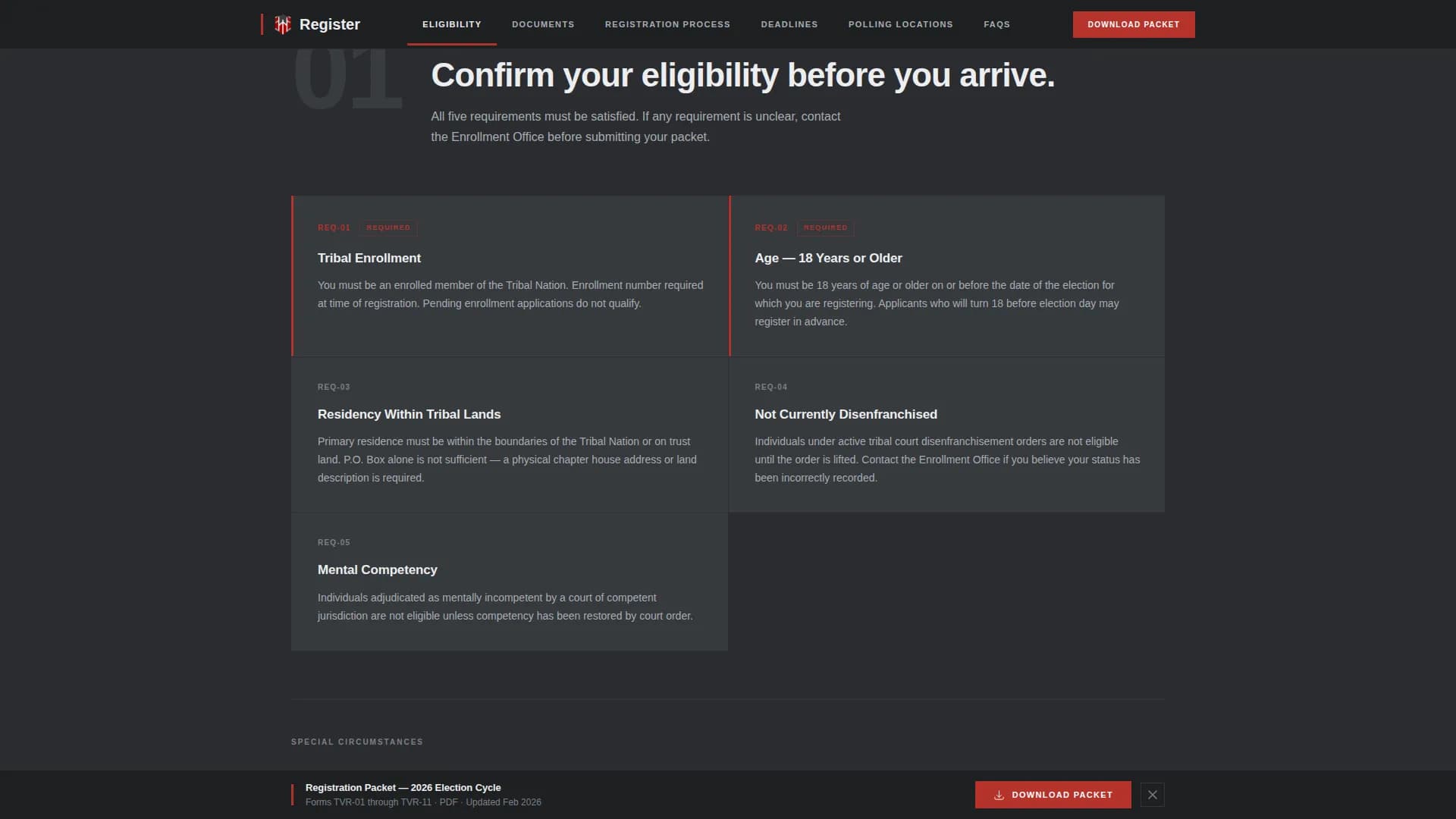 Empower — Tribal Voter Registration Landing Page Template