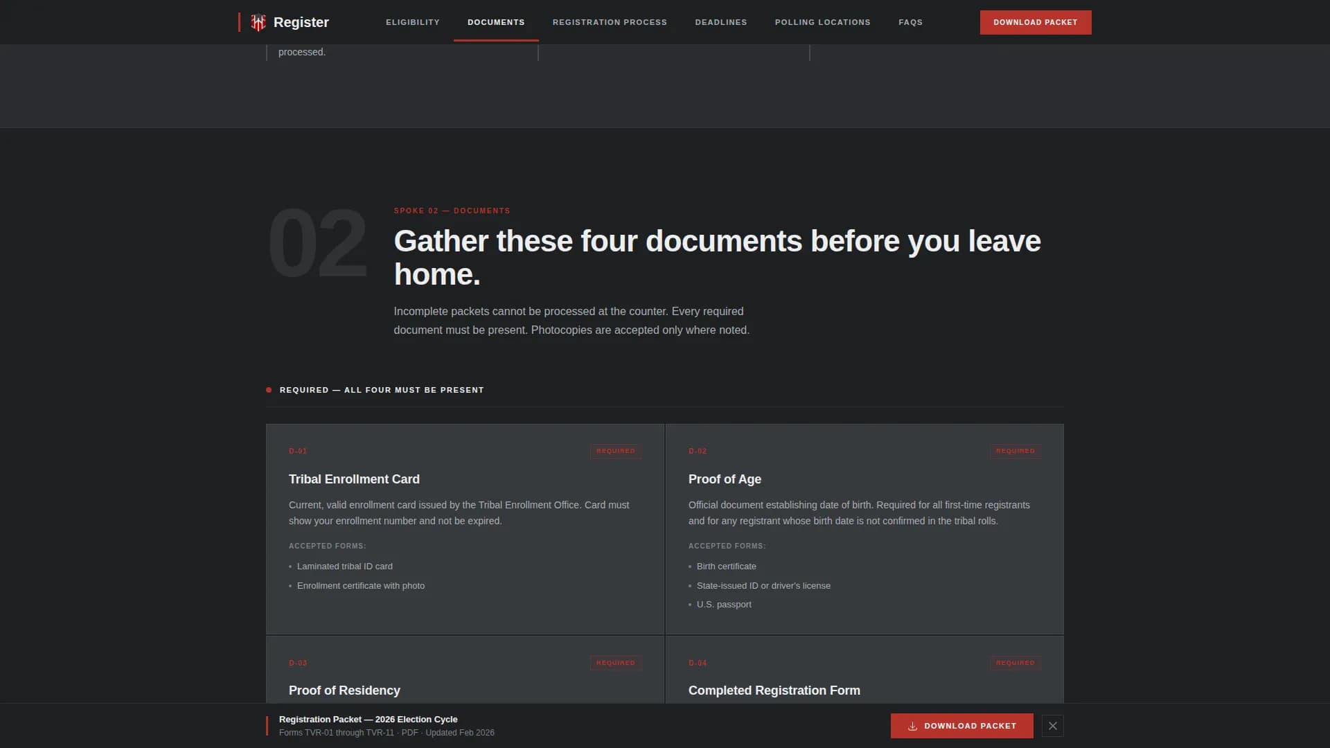 Empower — Tribal Voter Registration Landing Page Template