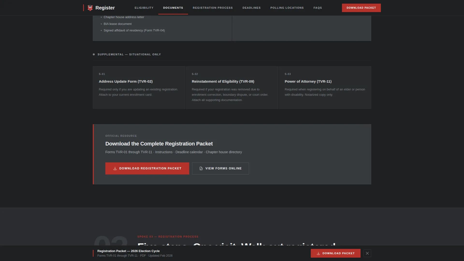 Empower — Tribal Voter Registration Landing Page Template