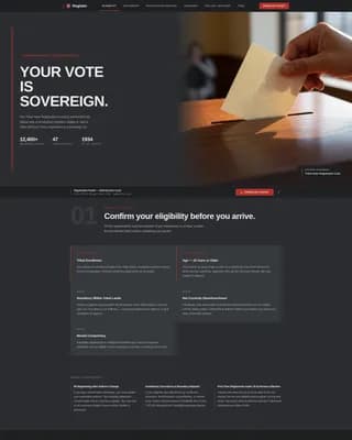 Empower — Tribal Voter Registration Landing Page Template