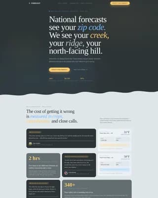 Meteorology — Hyperlocal Weather Landing Page Template