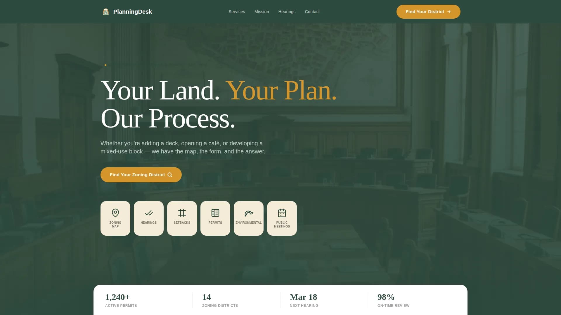 Zoning — Municipal Planning Landing Page Template
