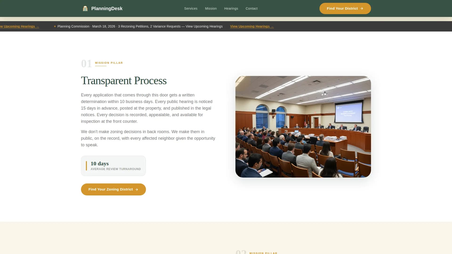 Zoning — Municipal Planning Landing Page Template