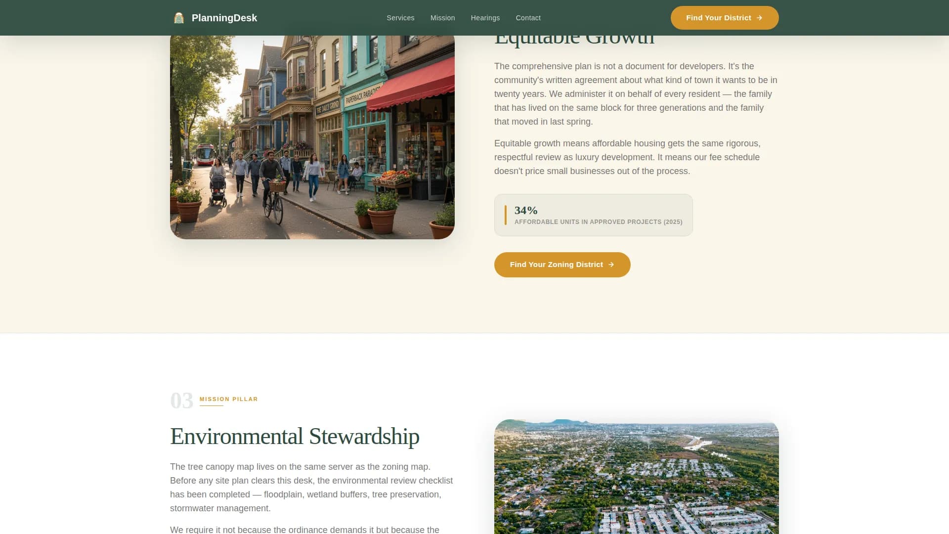Zoning — Municipal Planning Landing Page Template