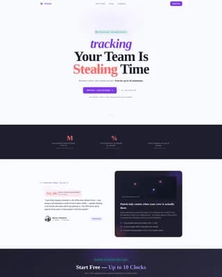 Clockwise — Biometric Time Tracking Landing Page Template