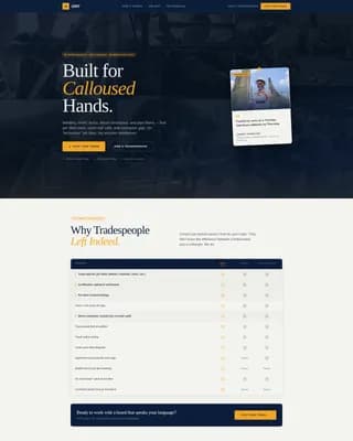 Hardhat — Trade Job Board Landing Page Template