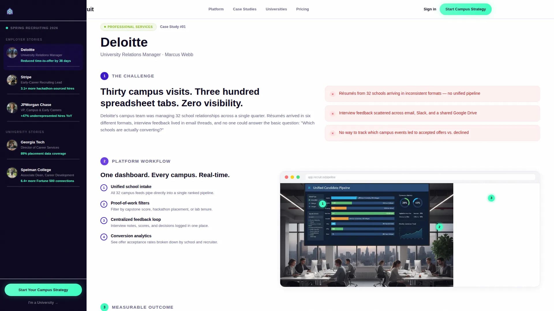 Recruit - Powerful Campus Hiring Landing Page Template