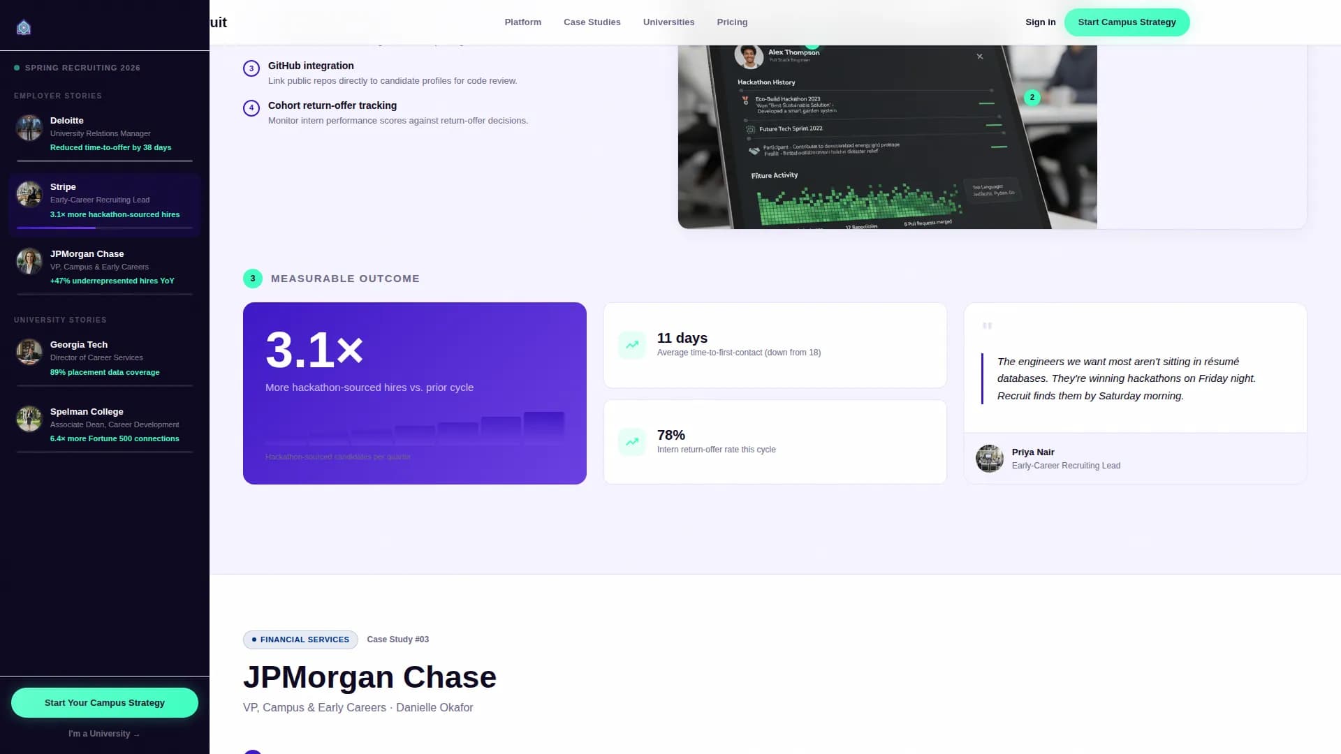 Recruit - Powerful Campus Hiring Landing Page Template