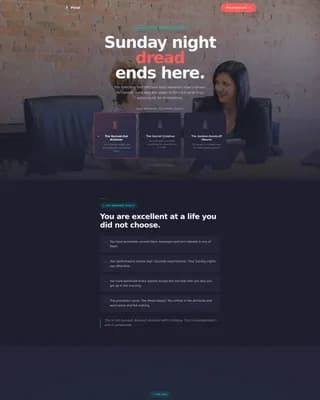 Pivot - Career Momentum Coaching Landing Page Template