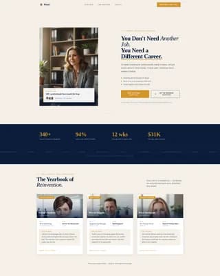 Reinvent — Professional Development Landing Page Template
