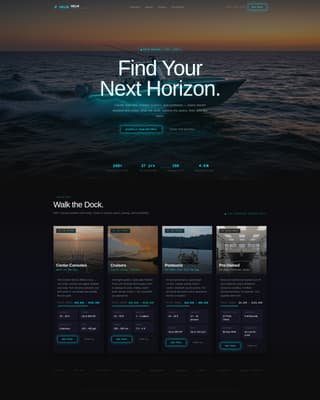 Helm - Cinematic Marina Landing Page Template
