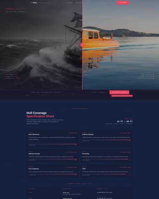 Hull - Precision Marine Insurance Landing Page Template