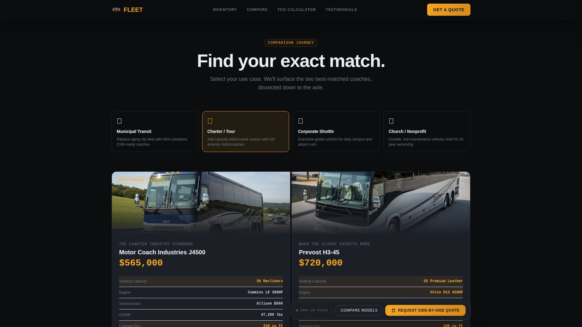 Fleet - Immersive Coach Landing Page Template