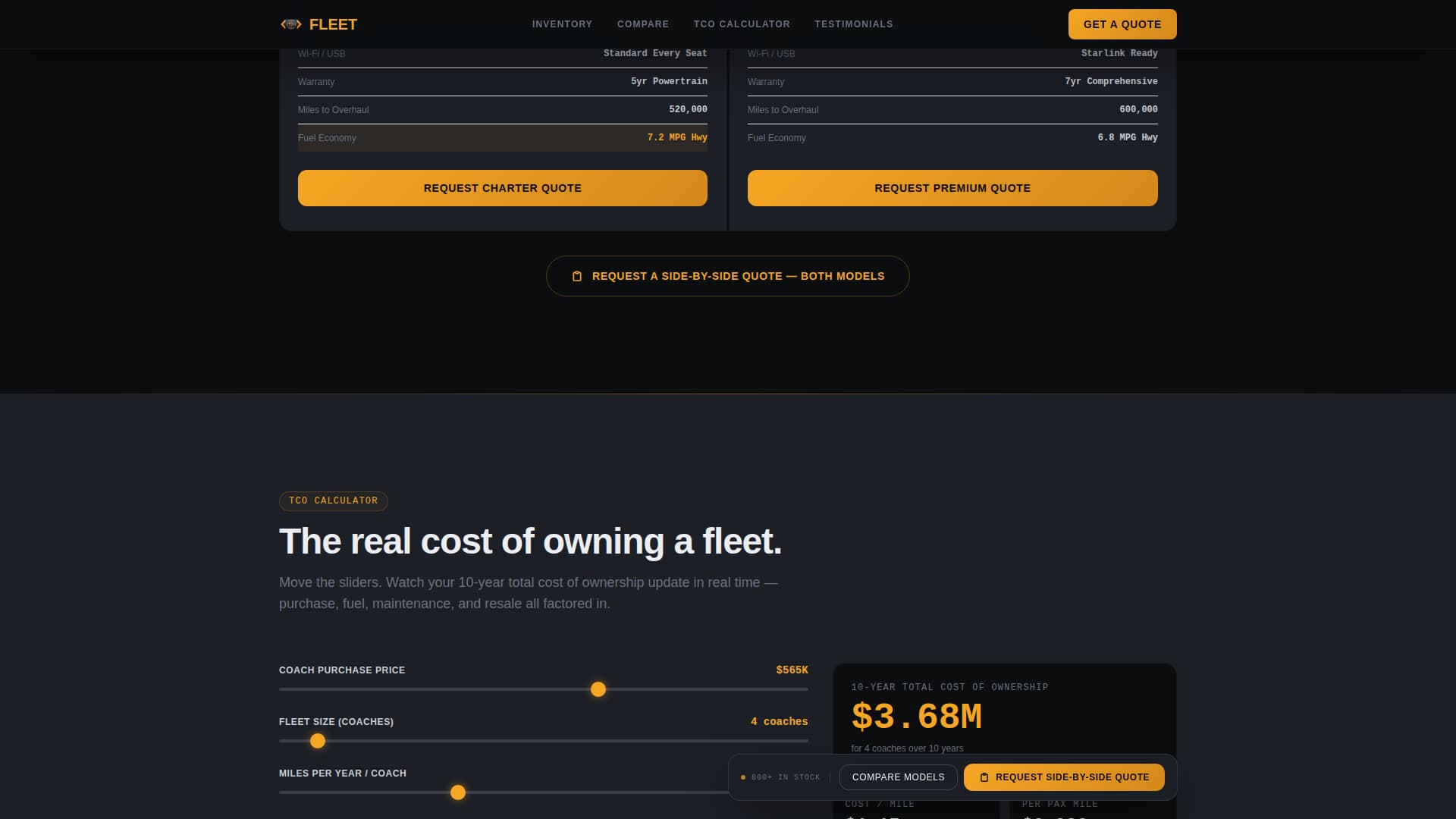 Fleet - Immersive Coach Landing Page Template