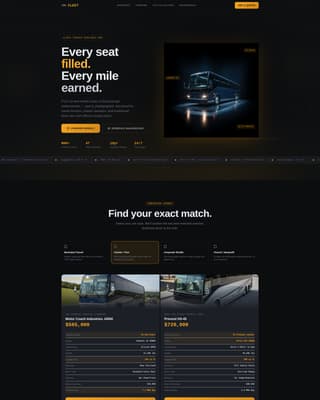 Fleet - Immersive Coach Landing Page Template