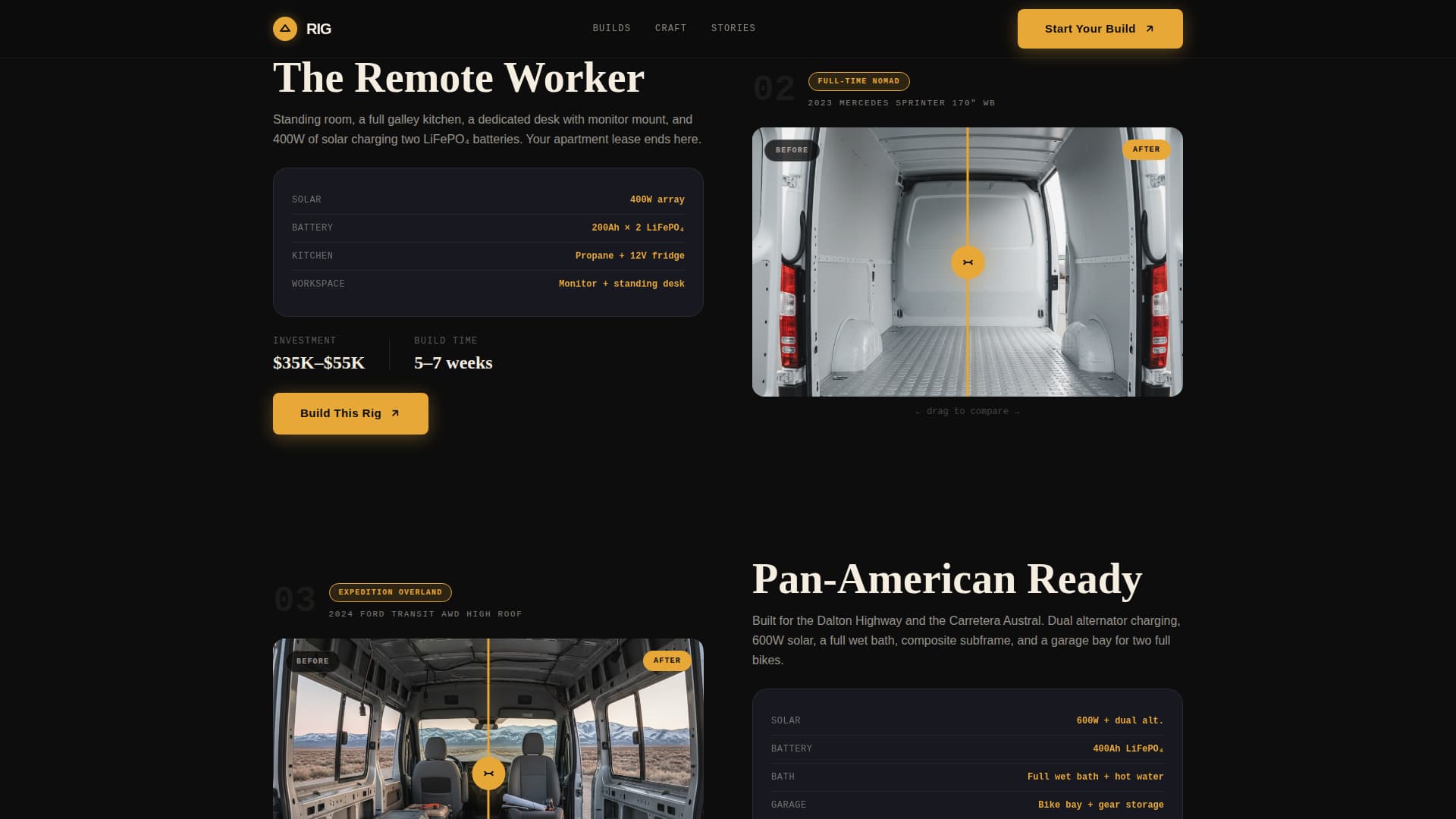 Rig - Cinematic Conversion Landing Page Template