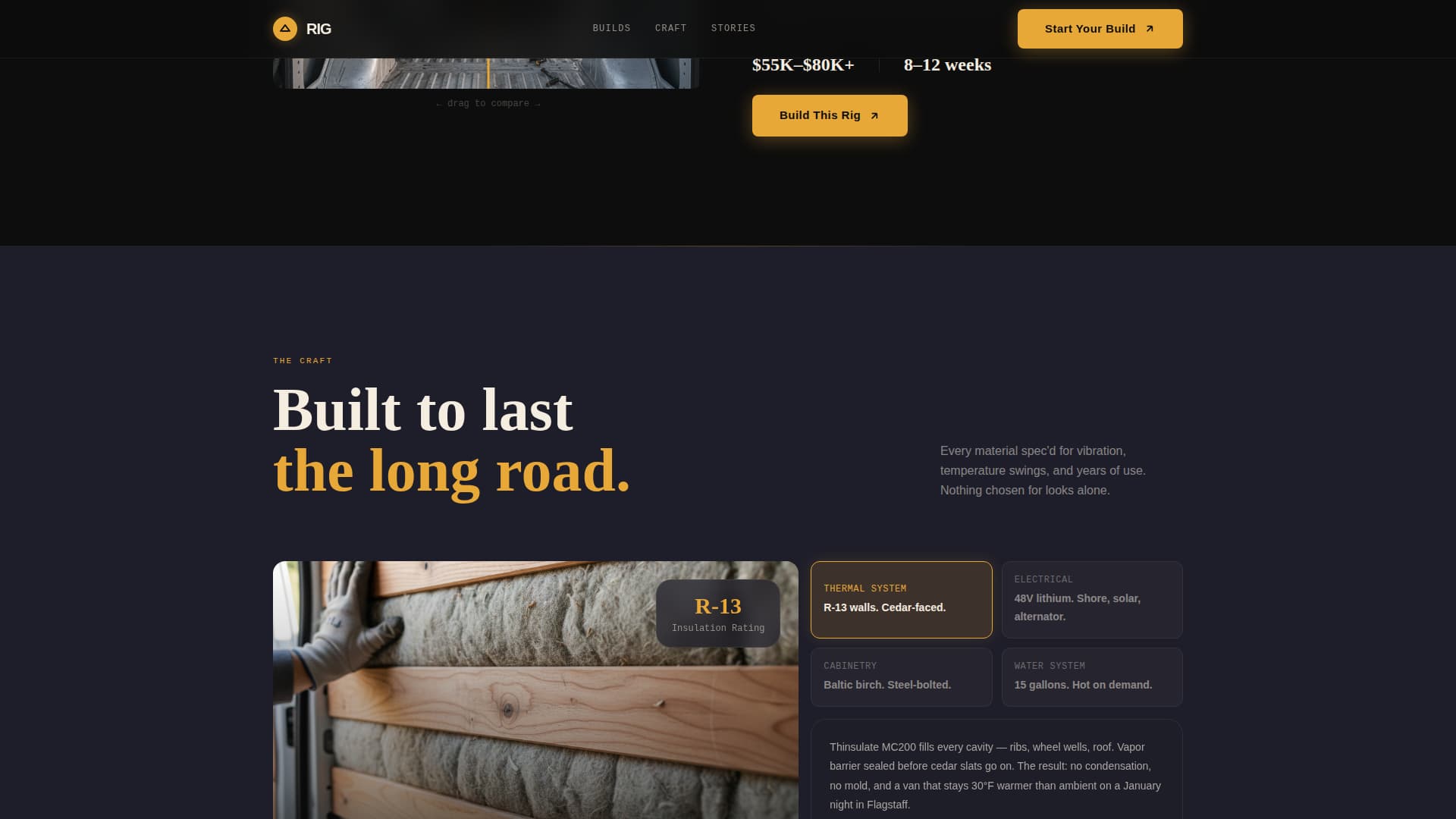 Rig - Cinematic Conversion Landing Page Template