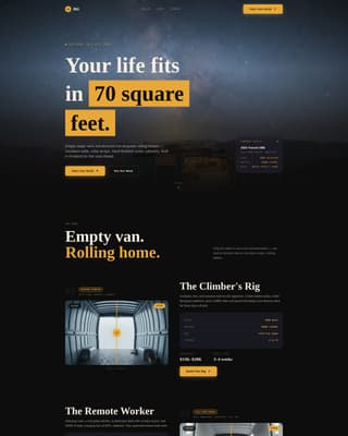 Rig - Cinematic Conversion Landing Page Template
