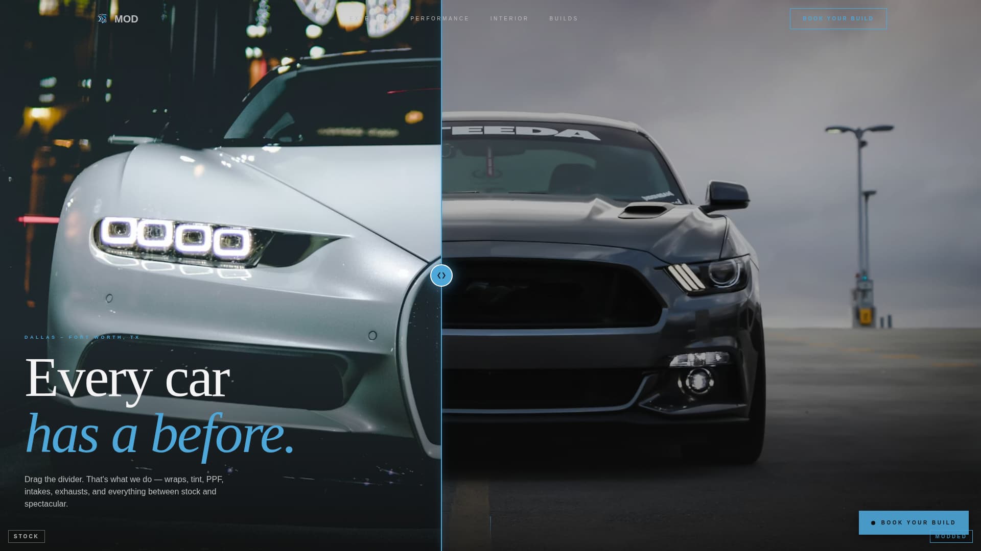 Mod - Cinematic Aftermarket Landing Page Template