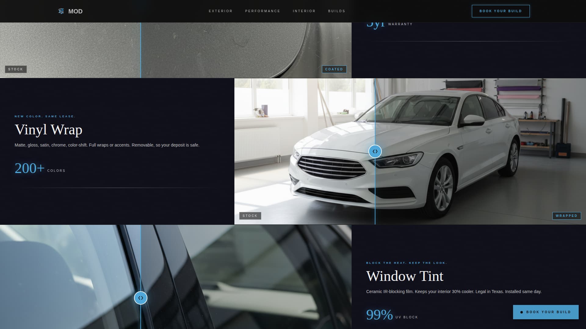 Mod - Cinematic Aftermarket Landing Page Template