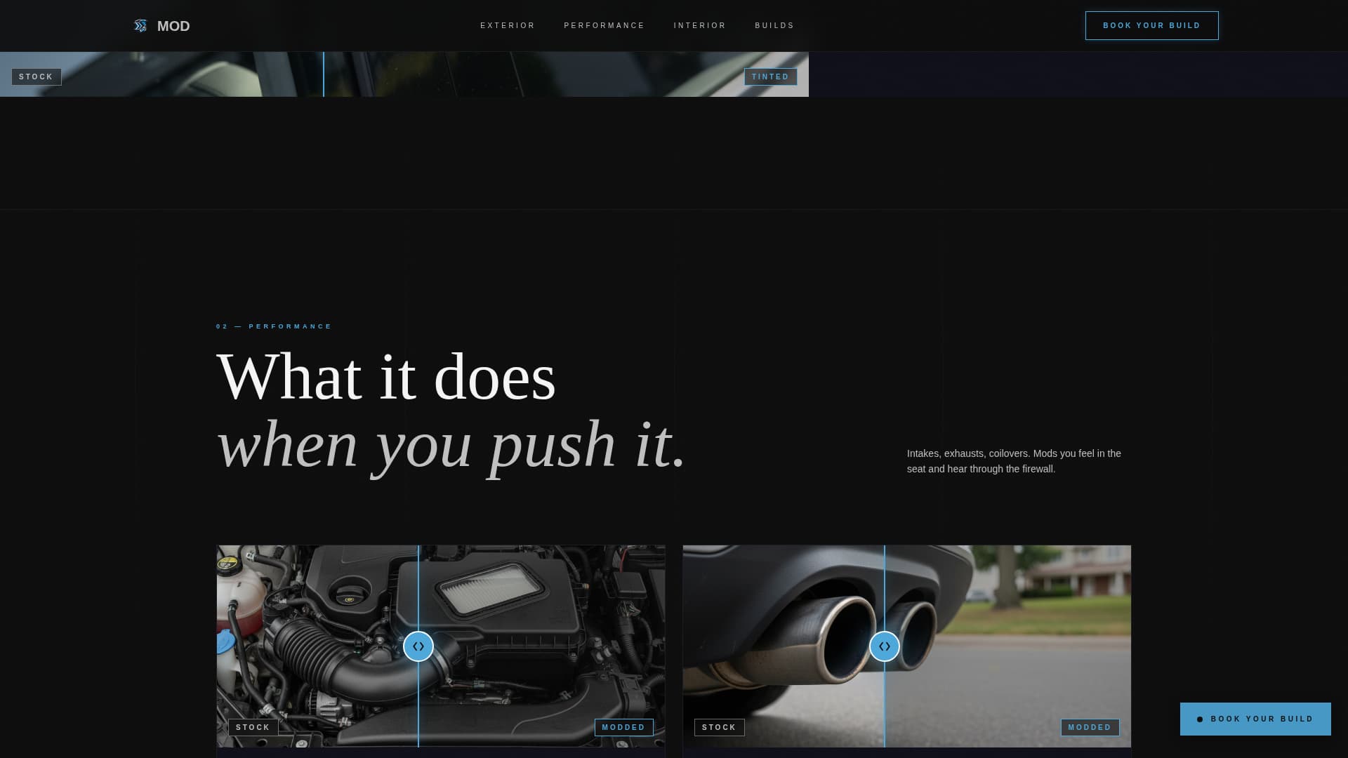 Mod - Cinematic Aftermarket Landing Page Template