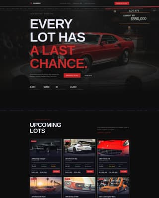 Hammer - High Octane Auction Landing Page Template