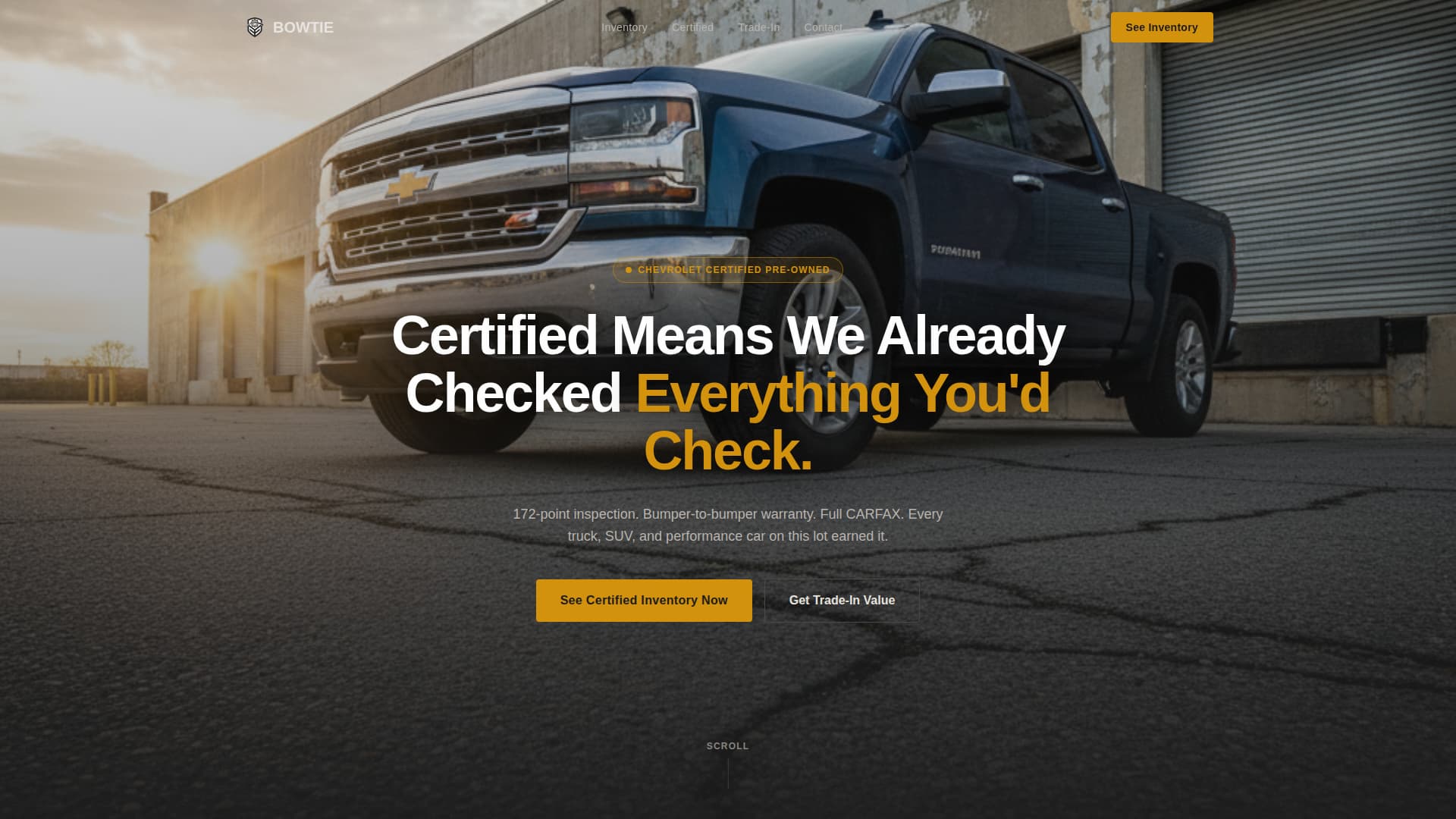 Bowtie - Certified Dealer Landing Page Template