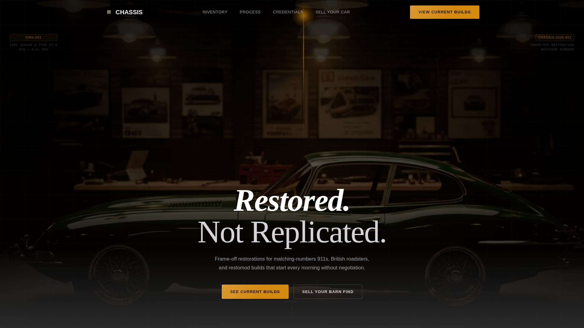 Chassis - Precision Restoration Landing Page Template