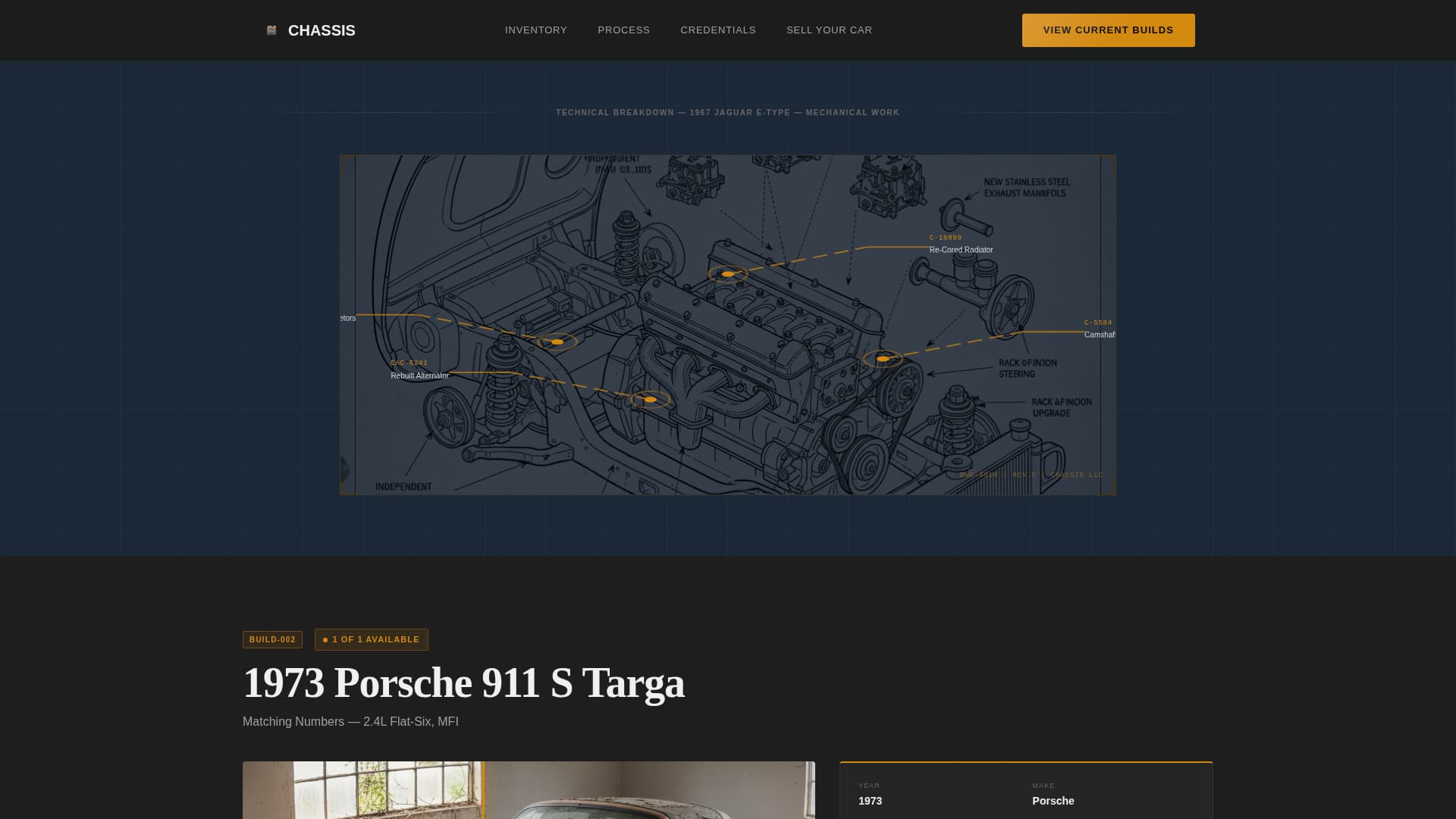 Chassis - Precision Restoration Landing Page Template